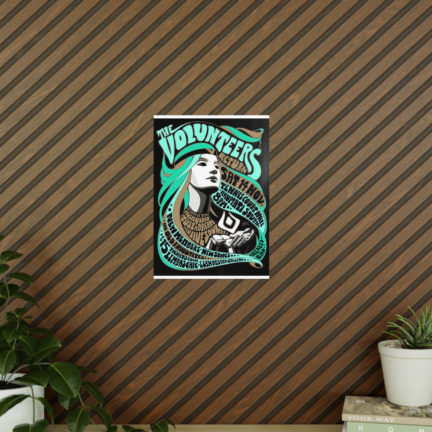 Psychedelic Concert Photopaper Poster — "The Volunteers" Retro Art Print