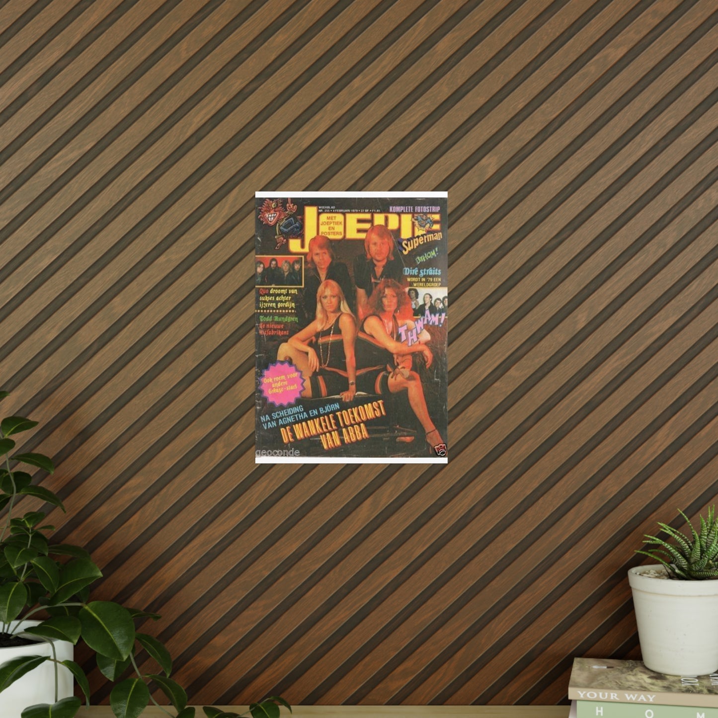 Photopaper Poster — Vintage Pop Magazine Cover (ABBA Feature)