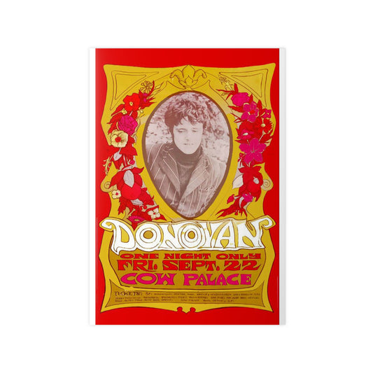 Vintage Donovan Concert Poster Photo Paper Print — 'One Night Only' Cow Palace, Sep 22