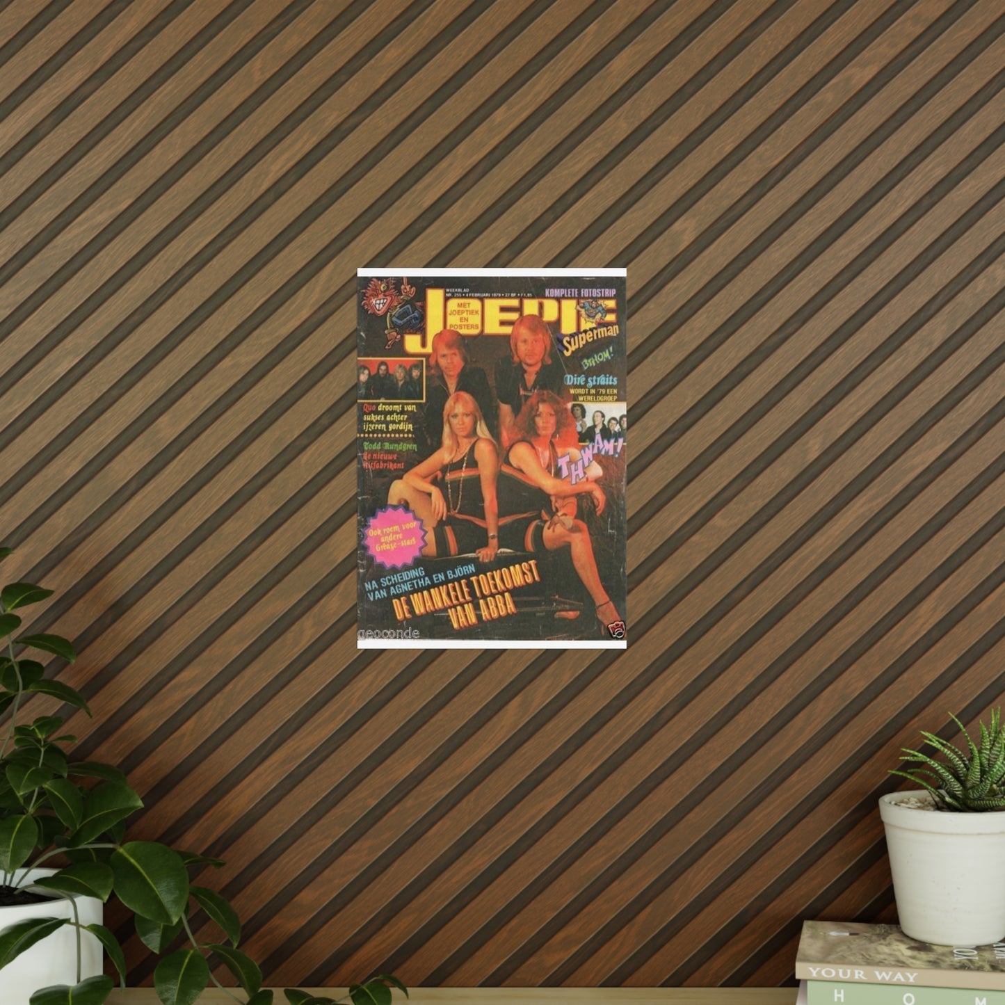Photopaper Poster — Vintage Pop Magazine Cover (ABBA Feature)
