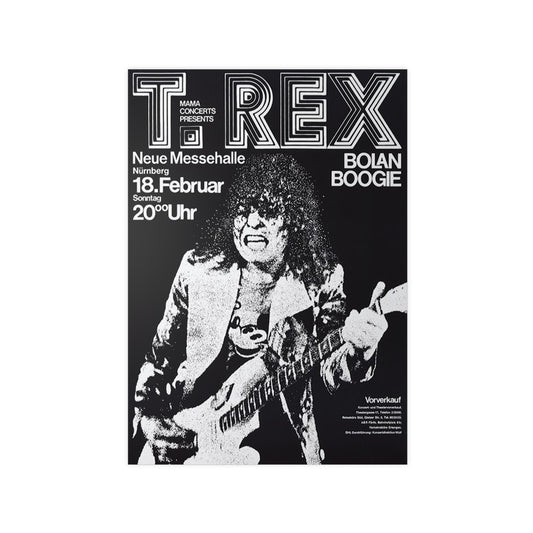 T. Rex Bolan Boogie Photopaper Poster — Vintage Rock Concert Wall Art