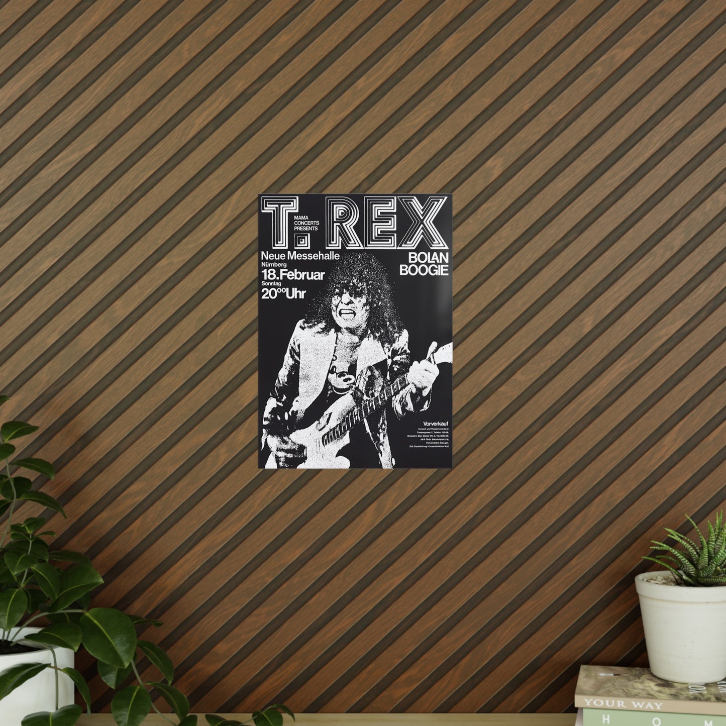 T. Rex Bolan Boogie Photopaper Poster — Vintage Rock Concert Wall Art