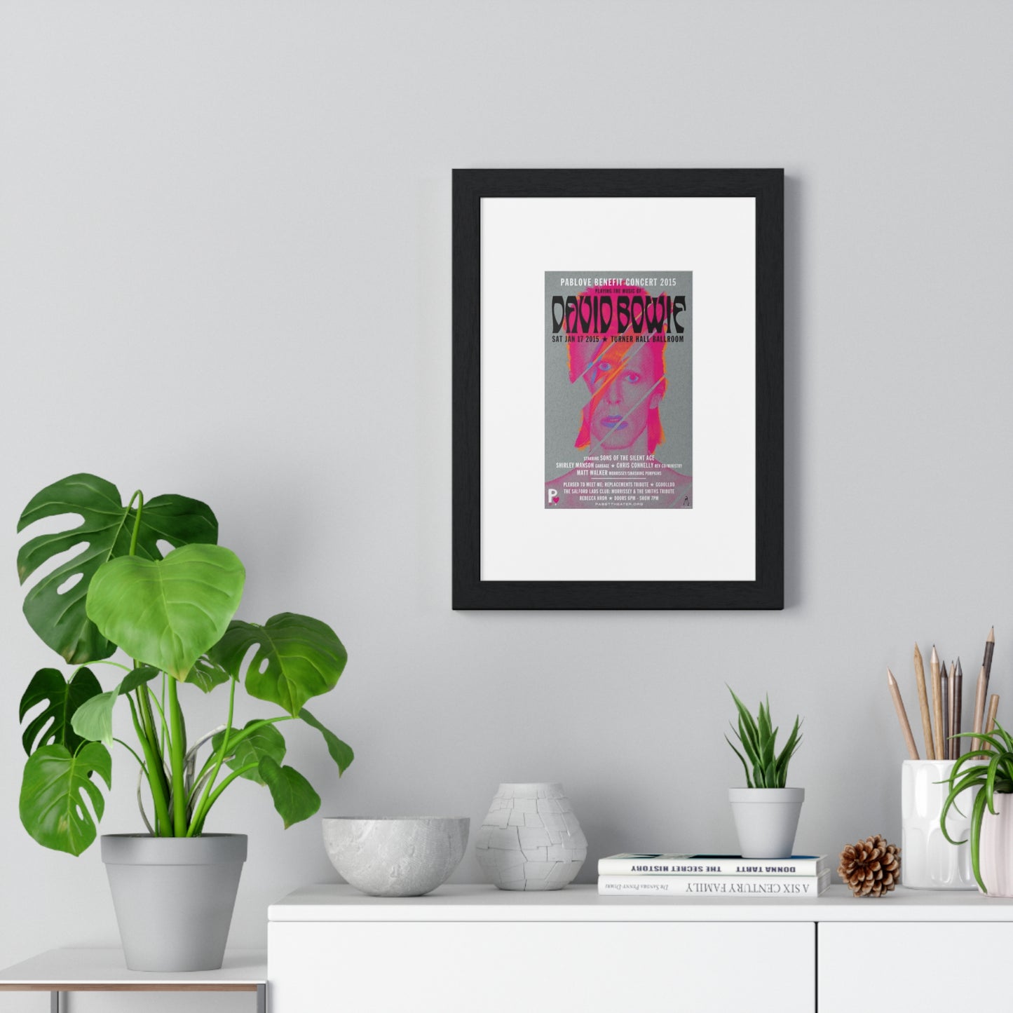 (Framed) Band Poster — David Bowie Tribute Vertical Print