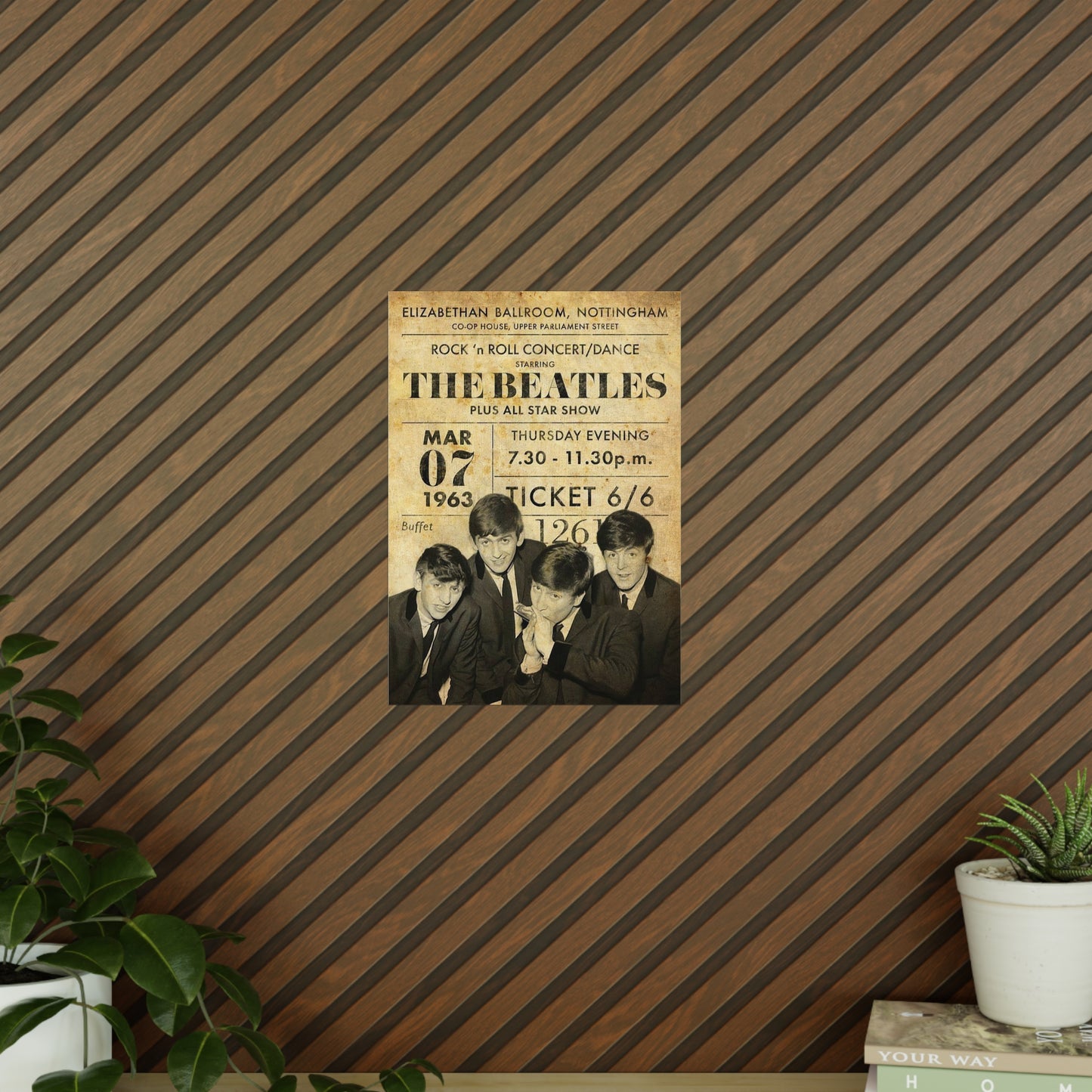 The Beatles Vintage Concert Poster Photopaper Print