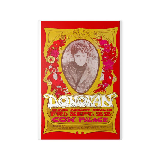 Vintage Donovan Concert Poster Photo Paper Print — 'One Night Only' Cow Palace, Sep 22