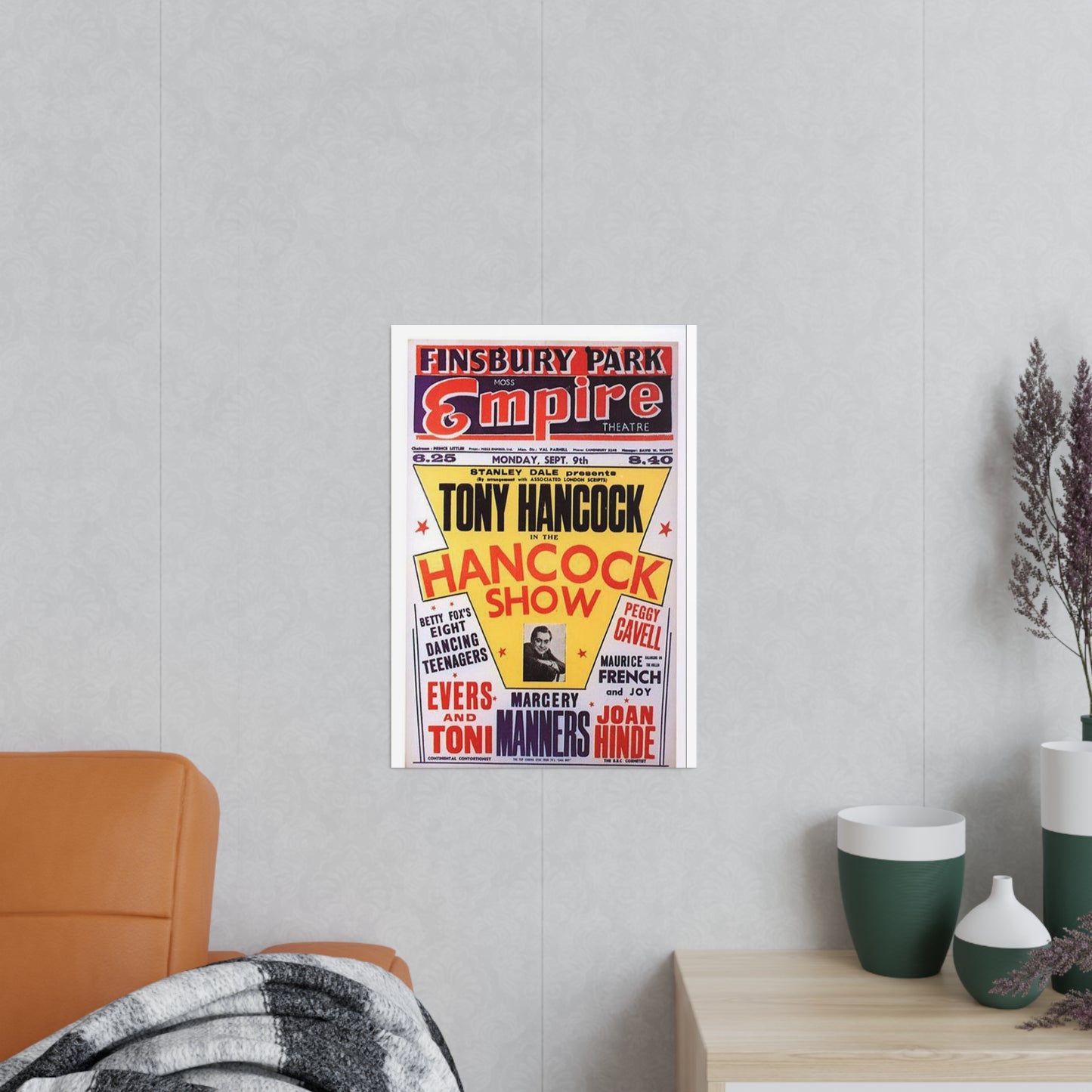 Vintage Tony Hancock Show Poster Print — Finsbury Park Empire Photopaper Poster