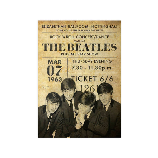 The Beatles Vintage Concert Poster Photopaper Print